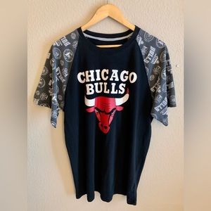 Throwback Chicago Bulls Shirt Graphic Sleeve Short Sleeve Black Size M